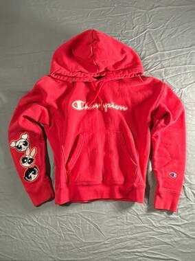 Champion x Powerpuff Girls 20th Anniversary Reverse Weave Pullover Hoodie Red Wo